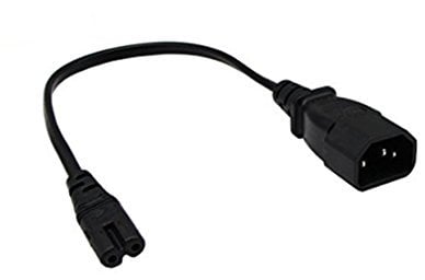CERRXIAN 12-Inch IEC320-C14 3 pin Male Plug to Figure 8 C7 Plug Power Adapter Cable