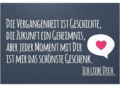DankeDir! Ich liebe Dich Schild 30 x 20 cm Liebesbeweis - süßes Geschenk Freund die Freundin Geschenkidee Jubiläum Sie Ihn Geburtstagsgeschenk Partnerin Partner