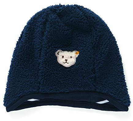 Steiff Mütze mit Jerseyfutter, Blau (BLACK IRIS 3032), 43