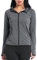 AMZSPORT Kapuzen-Sweatshirt, langärmlig, für Damen, Laufjacke, Sport, mit Daumenlöchern, 8003-Grau, 48