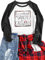 in a World Full of be a Griswold Damen Langarmshirt Raglan-T-Shirt Vintage Christmas Movie Baseball Tops - Schwarz - XX-Large