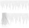 com-four® 2x Eiszapfen Girlande als Weihnachtsdeko - Fensterbilder Weihnachten - Eiszapfen Winterdeko für Fenster und Türen (02 Stück - 250x30cm)