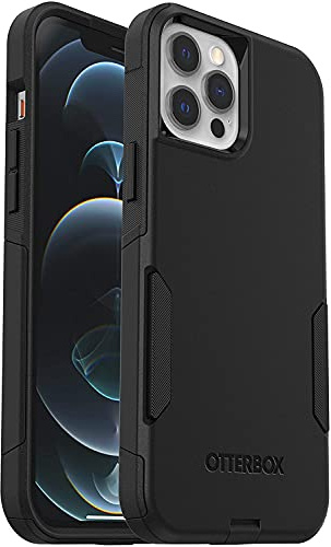 OtterBox Commuter Case for iPhone 12 Pro Max, Shockproof, Drop proof, Rugged, Protective Case, 3x Tested to Military Standard, Antimicrobial Protection, Black