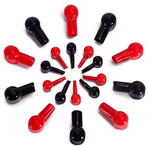 ANLEMIN Car battery cover Automotive Replacement Battery Terminals Ends Flexible Battery Terminal Boots Insulator Covers 20PCS