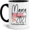 Tasse - Loading Du wirst Mama 2021 - Geschenk/Endlich Schwanger/Schwangerschaft/Babynews - Schwarz