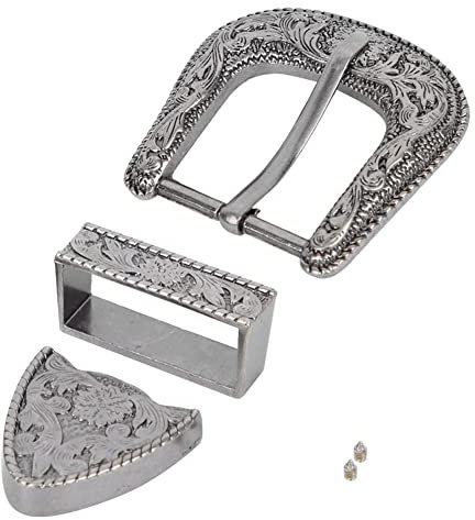 Pssopp Gürtelschnalle Vintage Design Gürtelschnalle Western Gürtelschnallen Set Männer Einfache Cowboy Gürtel Dekoration Handgemachte Schnalle(30mm)