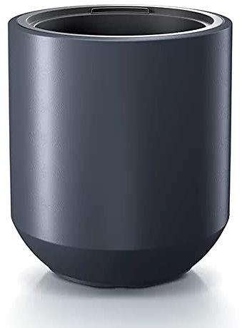 Prosperplast Heos Macetas 2 en 1 Maceta con Inserto para Plantas Diseño Moderno y Resistente Uso en Interiores y Exteriores Plástico Redondo Diámetro 39 cm Altura 44 cm Capacidad 18L/ 46L (Antracita)