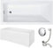 VBChome Badewanne 180x80 cm Acryl SET – Rechteckwanne in Weiß mit Schürze, Siphon, Wannenfüßen & Ablaufgarnitur Chrom – Moderne Einbau-Badewanne