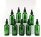 YIZHAO Green Glass Dropper Bottles 100ml, with Glass Pipette Dropper, for Essential oil, Aromatherapy, Laboratory, Massage, Makeup, Mixing, Travel– 9Pcs