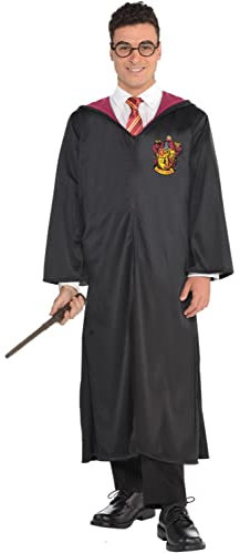 amscan Disfraz unisex de Gryffindor Harry Potter para adultos, Negro, XX-Large