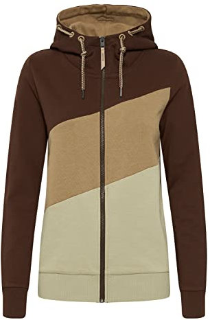 OXMO Aggi Damen Sweatjacke, XS, Chicory Coffee (191419)