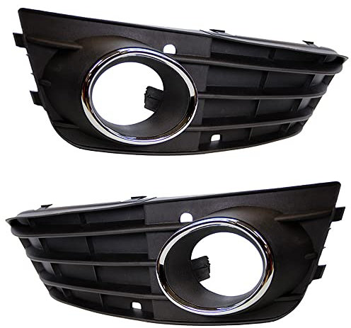 BESTPRICE 2x Blende Gitter Halterung Halter Nebelscheinwerfer für Stoßstange vorne links + rechts
