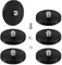 6 Pack Rubber Coated Magnets, 26LBS Neodymium Magnet Base with M4 Threaded Studs and Nuts, Strong Mounting Magnets Large Stud Magnet Black Rare Earth Magnets for Light Bar Mirror Camera Tool