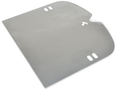 Edelstahl Grillplatte | Plancha passend für Weber Traveler - ersetzt eine Grillrosthälfte - extra massiv