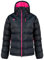 Izas - Chaqueta de Fibra para Mujer - Chaqueta Térmica de Rápido Secado con Cierre de Cremallera y Capucha - Material Transpirable - Ideal para Actividades al Aire Libre - Ampriu Negro y Fucsia - L