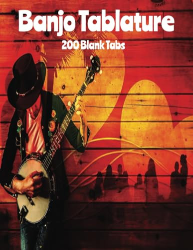 Banjo Tablature: 200 Blank Banjo Tabs