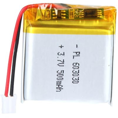 Uxney Batteria agli ioni di litio agli ioni di litio da 3,7 V, 500 mAh, 603030, con connettore 2P PH con griglia da 2,0 mm