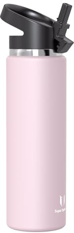 Super Sparrow Borraccia Termica 1 Litro - SwivelSip Inox Bottiglia - Senza BPA Borracce Termiche, Borraccia Ergonomica per Bambini, Scuola, Sportiva, Bici, Campeggio, Palestra