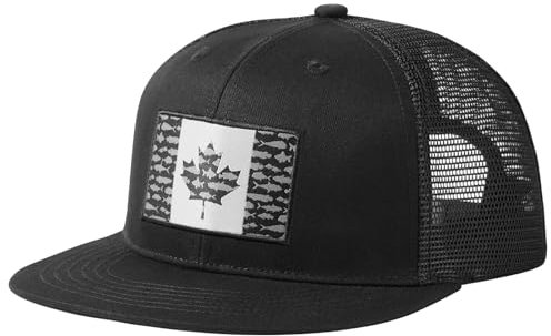 Bassdash Flache Trucker Cap Verstellbar Snapback Cap Baseballkappen Mesh Rückseite für Herren Damen Angeln Jagd