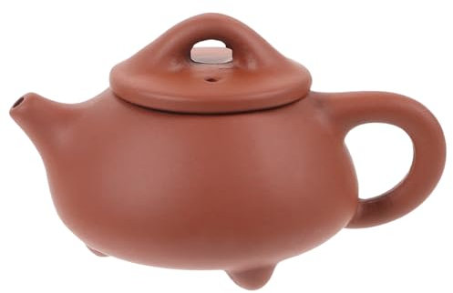 Amosfun mini vaso di terracotta viola teiera cinese in miniatura accessorio per casa delle bambole decorazione scrivania home decor mini teiera decorativa simpatico animaletto da tè