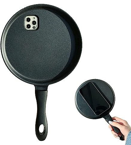 ADKBO Frying Pan Phone Case, Creative Ugly Phone Case for iPhone 13/Iphone14/Iphone12/Iphone11, Ugly Phone Mobile Phone Cases (for iPhone 16)
