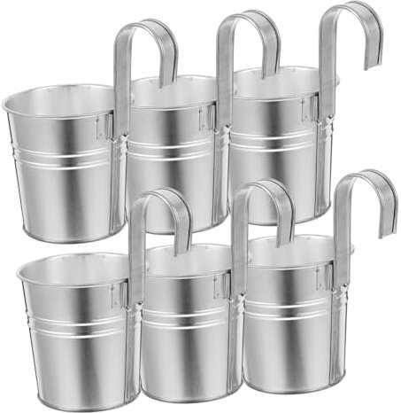 BCOATH Jardineras Colgantes De Metal Duradero 6 Piezas para Decorar y Orificio De Drenaje