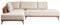Ecksofa Stoff Kunstleder rechtsseitig 3-Sitzer modular beige / braun Myken