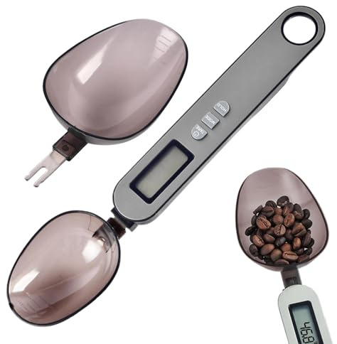 ZHUMCCY Digital Spoon Scale - High Precision Electronic Coin Cell Battery-Powered Adjustable Measuring Spoon Scale,Kitchen Scale Interchangeable Spoon Heads with LED Screen for Precise Dispensing of