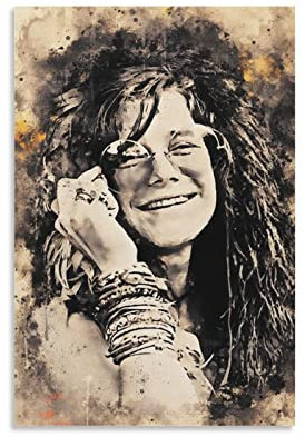 HSYIFF GemäLde Auf Leinwand Senza Cornice 60 * 90cm Janis Joplin Poster, Wohnzimmer, Poster, Schlafzimmer, Gemälde