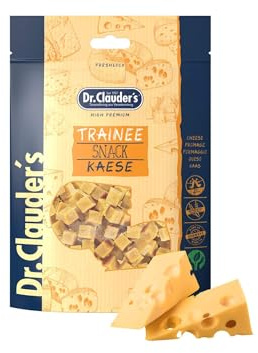 DR.CLAUDER'S - Trainee Snack Käse | Proteinreiche Käse Snacks mit Vitamin B2 und Calcium für Hunde und Katzen. Getreidefreie Leckerlis im Frischebeutel | 80g