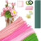 400 Pezzi Scovolini Colorati per Lavoretti, Set Pipe Cleaner Fiori Tulipani 4 Colori, Pipa Ciniglia Fiori Lavoretti Creativi Bouquet Fai da te Decorativi Artigianali con Steli di Fiori (Rosa)