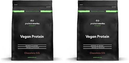 Protein Works - Vegan Protein Powder, Plant Based Protein Shake, Vegan Blend, Gluten Free, 16 Servings, Chocolate Silk, 500 g (Pack of 2)
