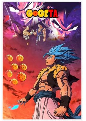 maehbya Goku und Vegeta Poster auf Leinwand, Wandkunst, Dekordruck, Bild Gemälde für Wohnzimmer, Schlafzimmer, Dekoration, 60 x 90 cm