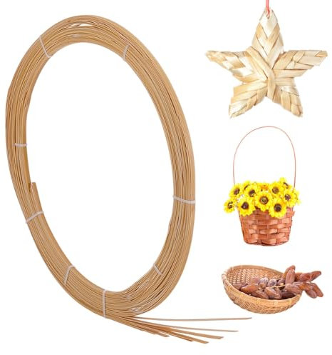NBEADS 30m Bandes de Bambou, 4mm de Large Plat en Osier Rotin Sangle Panier Tissage Matériaux Bricolage Panier Rotin pour la Fabrication de Paniers Sangle Meubles Tissage