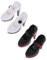 ERINGOGO 2 Paare Miniatur Puppen Hochhackige Schuhe Schwarz und Weiß Accessoires für Puppen zum Verkleiden und Fotografieren Langlebig und Kinderfreundlich