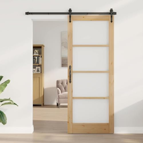 Tidyard Puerta Doble de Pino Macizo Natural - Diseño Elegante, Resistente y Fácil de Montar para Interiores Modelo LYKLYD-4102695ES