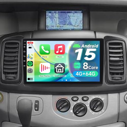 10.1 8 Core AI Android15 Radio for Renault Trafic Vivaro Nissan Primastar | ACAVICA 4+64G Head Unit Upgrade Gemini AI Wireless CarPlay Android Auto, SWC, Bluetooth WiFi, GPS Navi, DSP, FM/RDS HD Camera