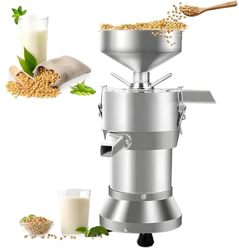 GLBMXDD Automatic Nut Milk Maker, 25KG/H Automatic Stainless Steel Soybean Milk Maker Machine with Slag Separation, for Restaurant Canteen Soymilk, Nut Milk