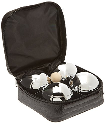 BLINKY Classic Bocciakugeln, Riefelung 1-2, 4 Stück, Durchmesser 90 mm, Schwarz