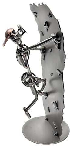 STEEMO Schraubenmännchen Bouldern Klettern Geschenk Metall-Deko 12x10x25 cm