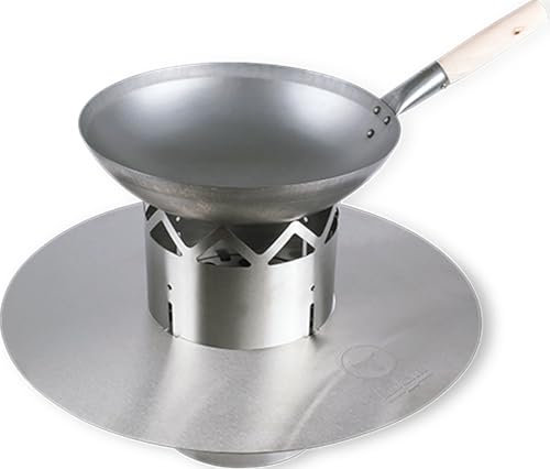 MOESTA-BBQ 10117 WOK'N BBQ - Komplettset für Kugelgrills 47cm Ø - Grilleinsatz, Höhenversteller, Wok-Pfanne, Wok-Löffel