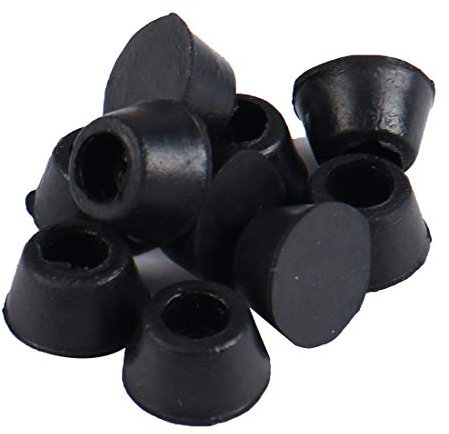 Uxcell 10pcs Rubber Feet Bumpers Furniture Table Amplifier Speaker Cabinet Leg Pads, D14x10xH8mm