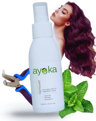Ayoka Extensions Entferner Set Extra starkes Lösungsmittel für Bonding und Tape Extensions - pflegende Haarentfernung - Löser und Remover für Haarverlängerung 100 ml