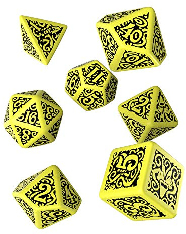 Q-Workshop CTS58 - Call of Cthulhu: The Outer Gods Hastur Dice Set (7), Gelb