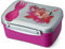 Carl Oscar schwedische Design Lunch Box - Bento Box Brotzeitdose Lunchbox mit Kühlakku und Besteck hält mehrere Stunden kühl, 17 x 12,5 x 8 cm pink