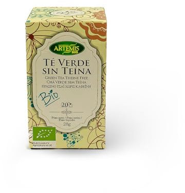 Té Verde sin teina Artemis, 20 bolsitas