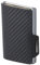 MONDRAGHI Miniwallet in Vera Pelle Leggero e Tascabile Portafoglio Slim per Carte di Credito Banconote Monete Tessere e Documenti Modello Basic Outlet per Uomo e Donna (Carbon Black)