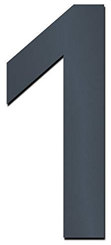 MOCAVI HS50 Hausnummer selbstklebend in anthrazit-grau Höhe ca.12 cm, Hausnummer:1