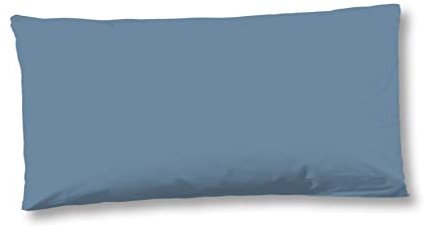 HIP Mako Satin Kissenhülle 1 teilig Kissenbezug 40 x 80 cm Kopfkissenbezug Uni 0280.20.74 Ice blue