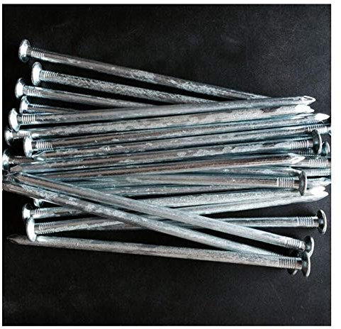 Chiodo speciale in ferro zincato super lungo da 8 pollici, largo 20 cm, 10 chiodi tondi grandi